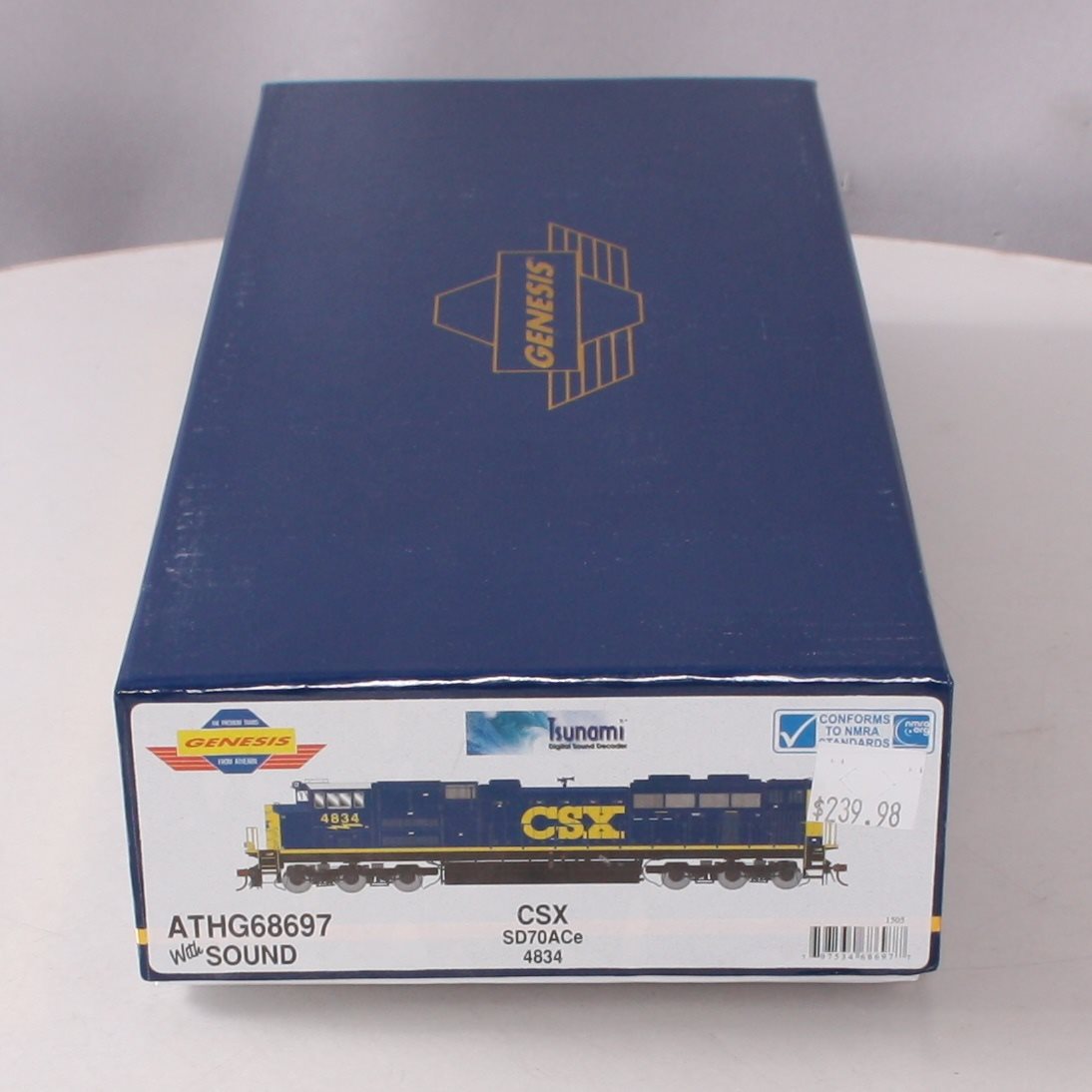 Athearn G68697 HO Scale CSX SD70ACe Diesel Engine #4834 with DCC & Sound