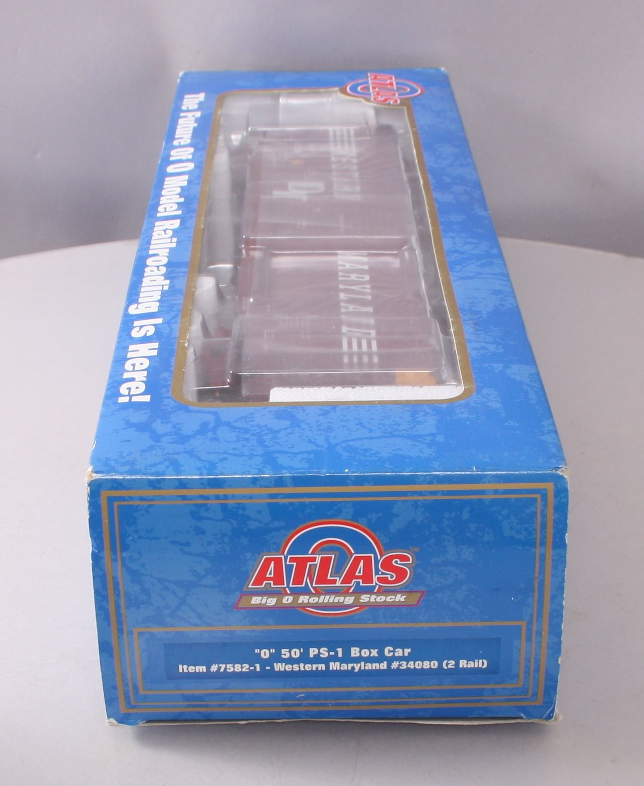 Atlas 7582-1 O Scale Western Maryland 50' PS-1 Boxcar #34080 (2-Rail) MT/Box