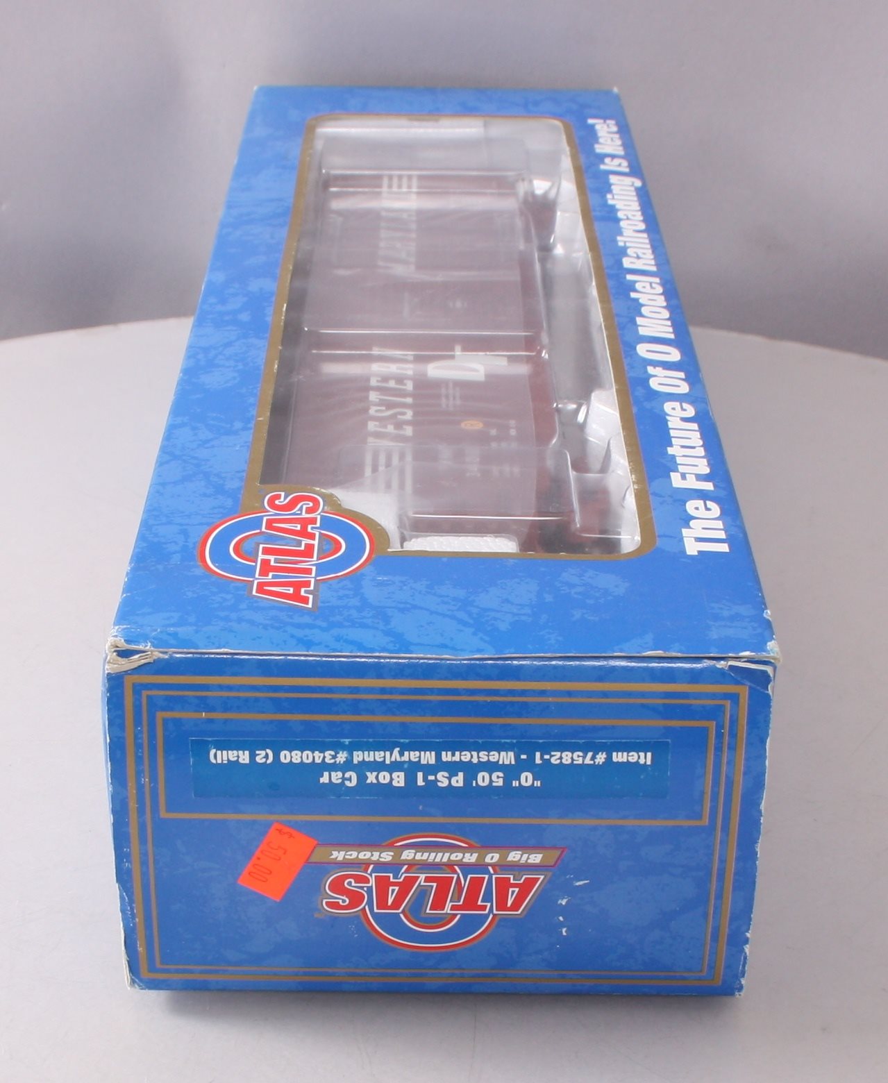 Atlas 7582-1 O Scale Western Maryland 50' PS-1 Boxcar #34080 (2-Rail) MT/Box