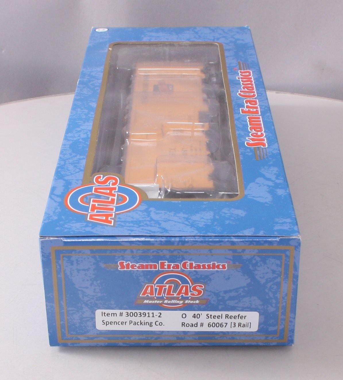 Atlas 3003911-2 Spencer Packing Co. 40' Steel Reefer Car #60067 (3Rail) LN/Box