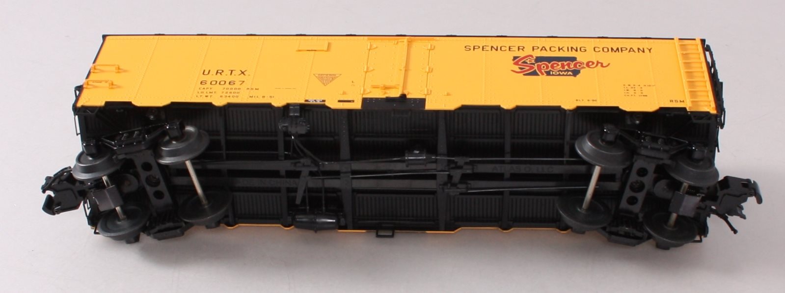 Atlas 3003911-2 Spencer Packing Co. 40' Steel Reefer Car #60067 (3Rail) LN/Box