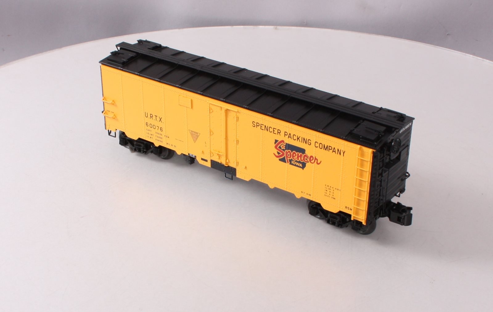 Atlas 3003911-3 Spencer Packing Co. 40' Steel Reefer Car #60076 (3Rail) LN/Box