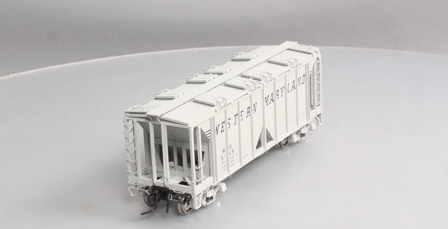 Atlas 9371-4 O Scale Western Maryland 70T Covered Hopper #5145 [2-Rail] EX/Box