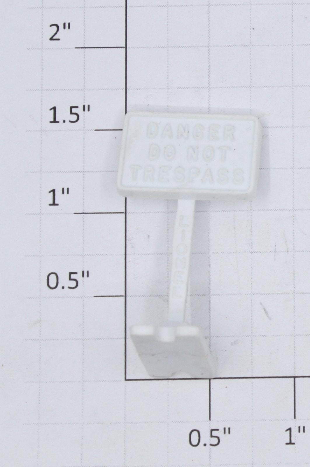 Lionel 309-21 Unpainted "Danger Do Not Trespass" Sign