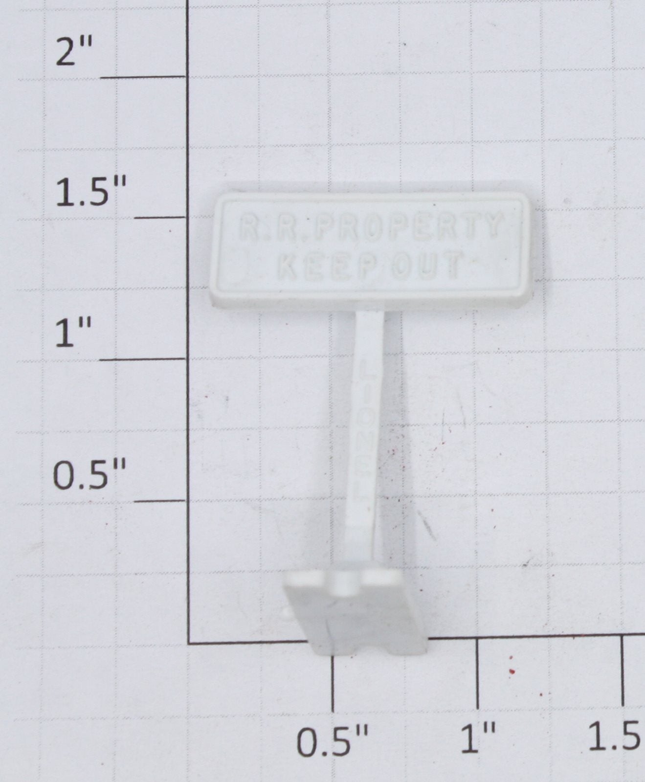 Lionel 309-18 Unpainted "R.R. Property Keep Out" Sign