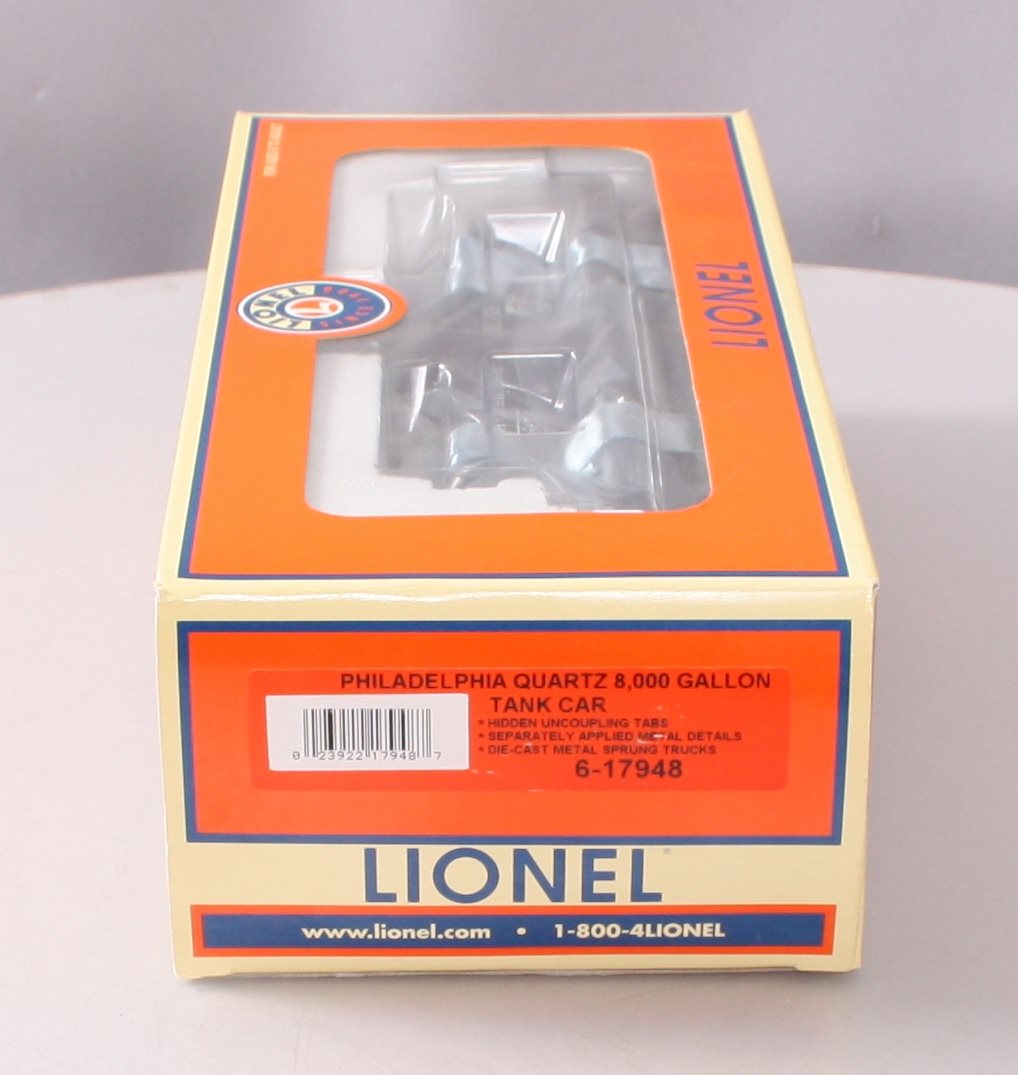 Lionel 6-17948 O Gauge Philadelphia Quartz 8,000 Gallon Tank Car #806 LN/Box