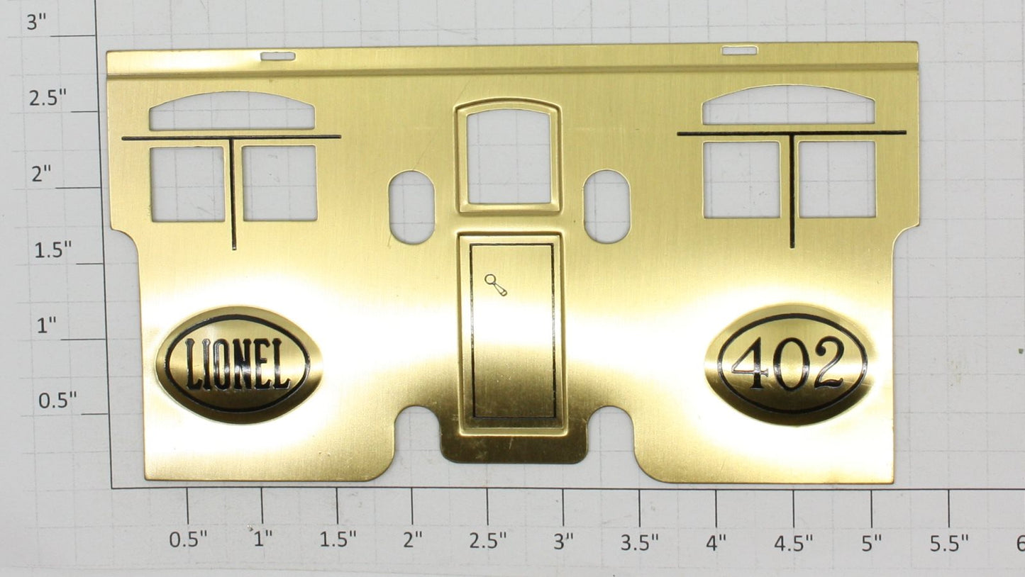 Lionel 402-2 #402 Black Brass Side Insert Plate