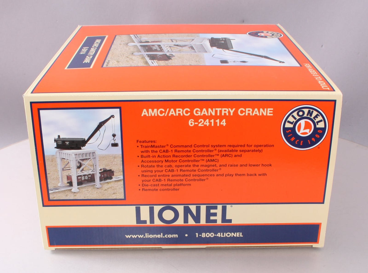 Lionel 6-24114 O AMC/ARC Operating Triple Action Gantry Crane NIB