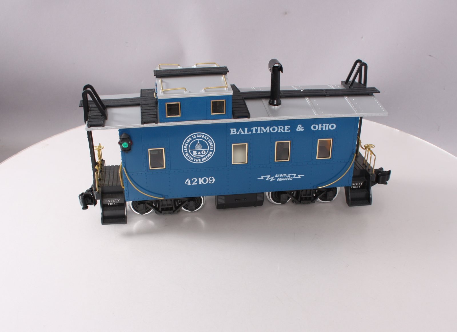 Aristo-Craft 42109 G Baltimore & Ohio Caboose - Metal Wheels