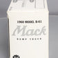 First Gear 19-0008 1:34 Scale 1960 Model B-61 Mack Dump Truck