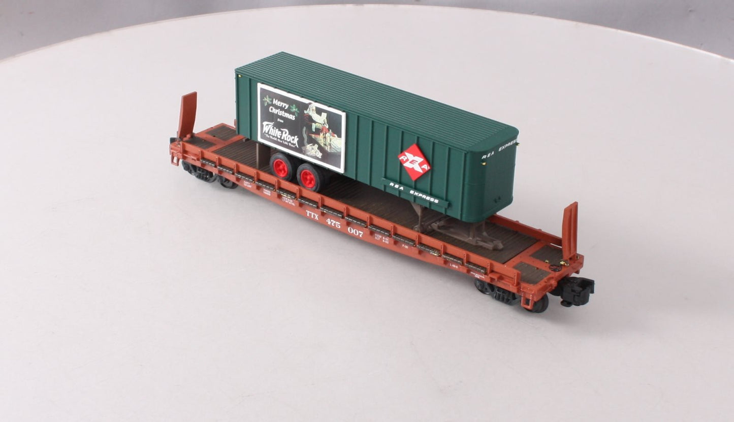S-Helper Service 01811 S REA Christmas 53'6" Trailer On TTX Flatcar #475007 EX/Box