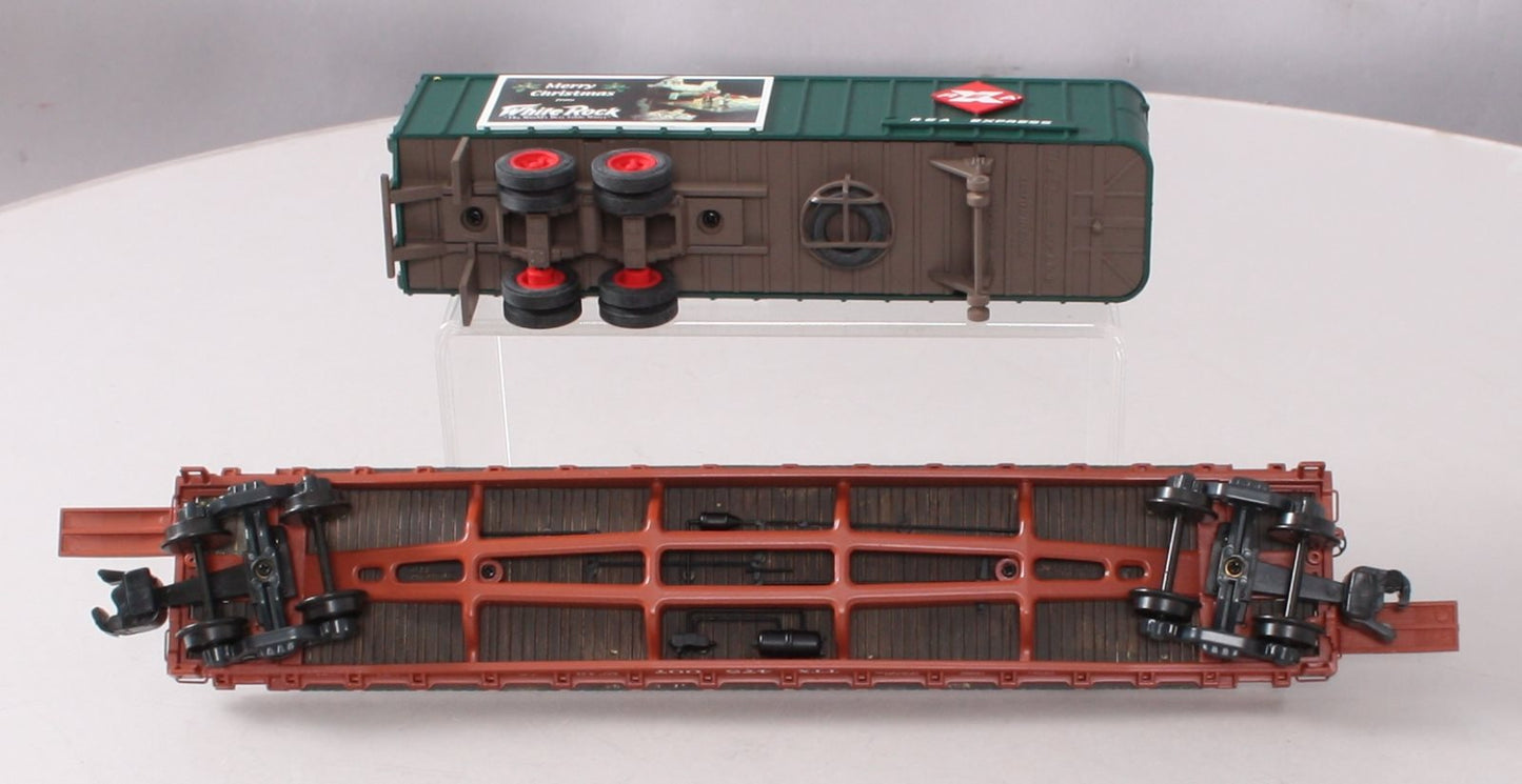 S-Helper Service 01811 S REA Christmas 53'6" Trailer On TTX Flatcar #475007 EX/Box