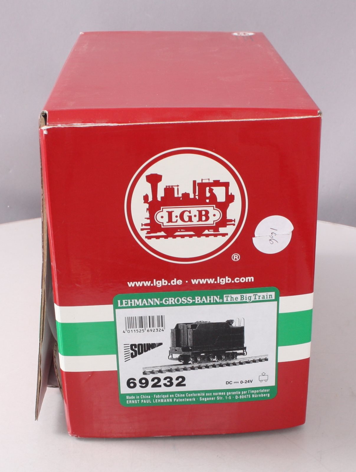 LGB 69232 G Scale Undecorated American Steam Tender w/ Sound NIB