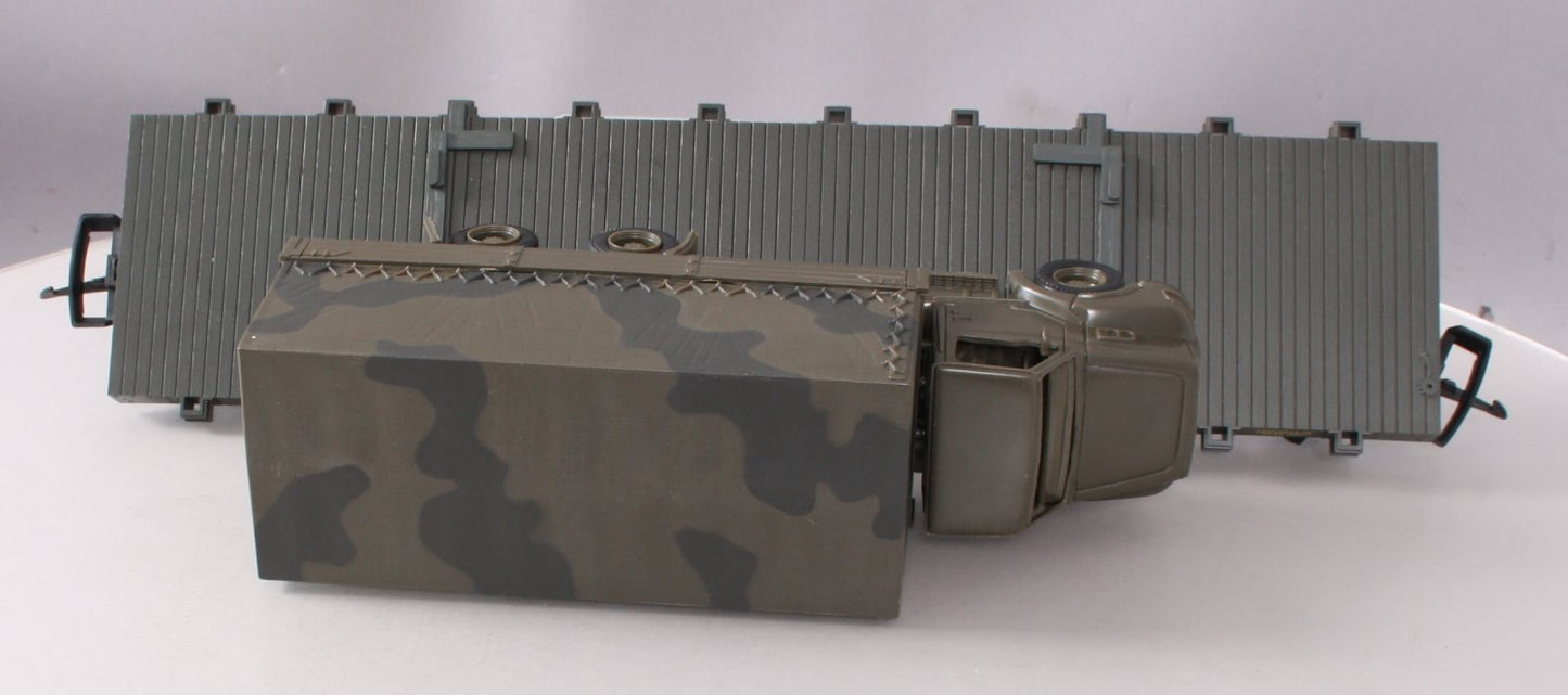 USA Trains R1781 G Scale US Army Flatcar with Truck #G5058