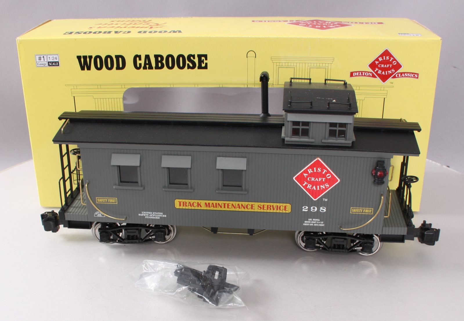 Aristo-Craft 82198 G 1998 Club Car Track Maintance Service Wood Caboose NIB