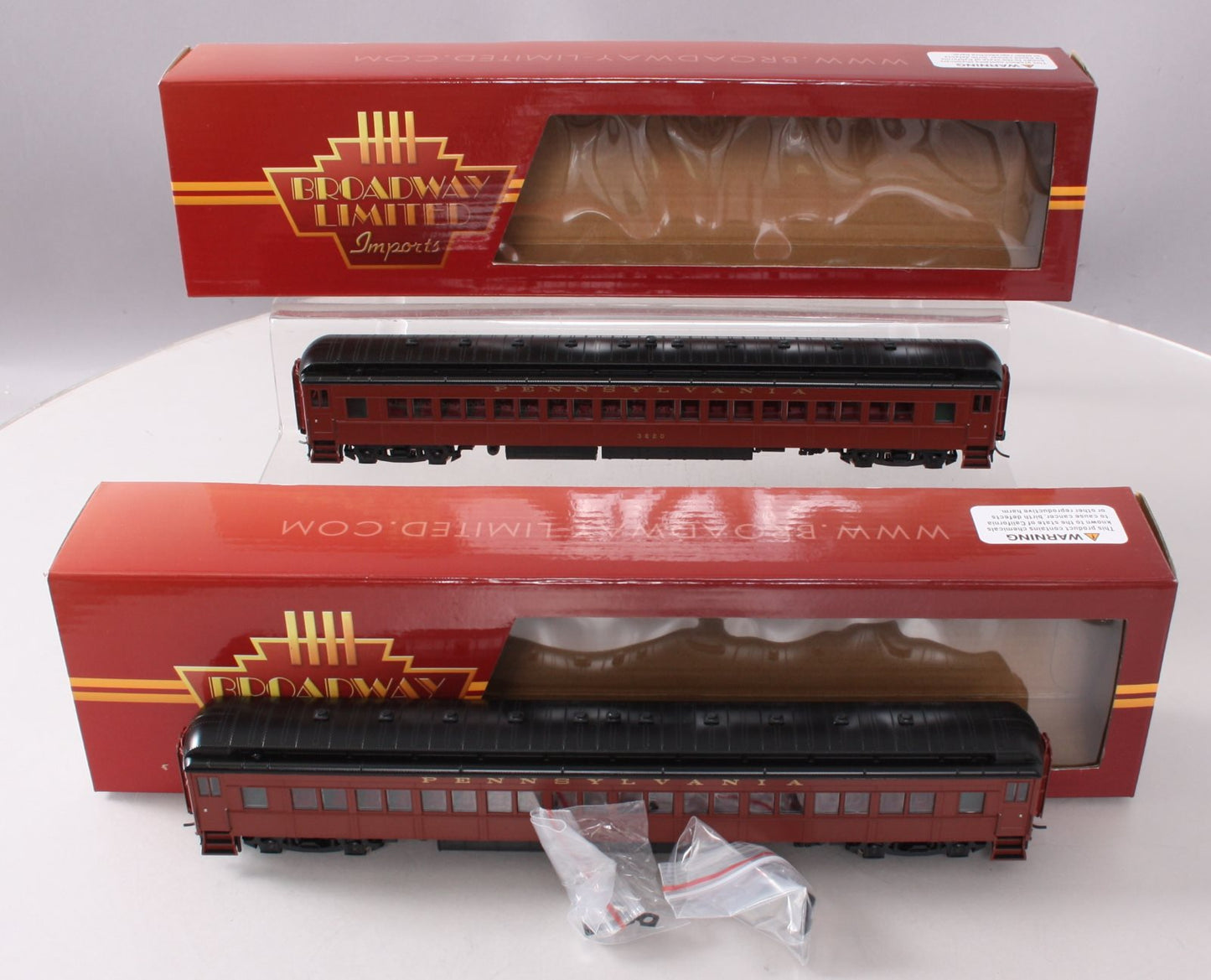 Broadway Limited 6428 HO Pennsylvania P70R Coach with Ice AC Set A (Set of 2)  LN/Box