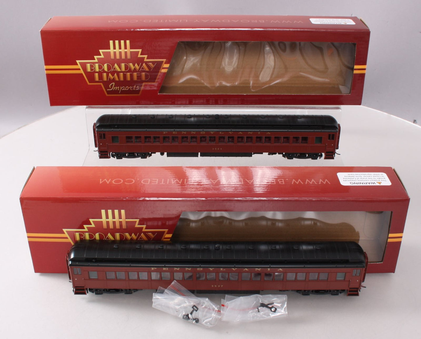 Broadway Limited 6429 HO Pennsylvania P70R Coach with Ice AC Set B (Set of 2)  LN/Box