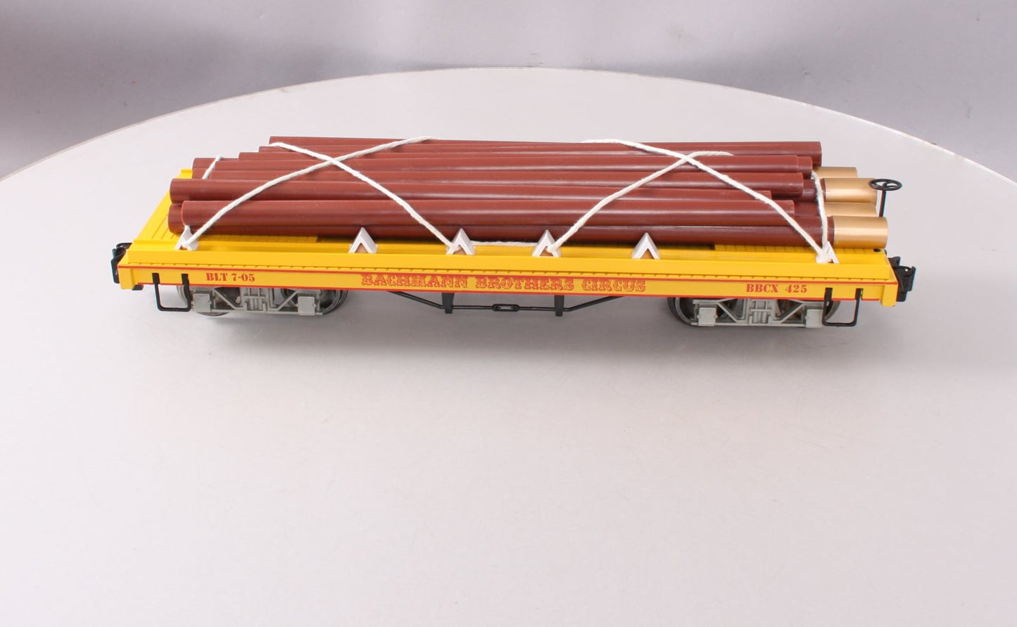 Bachmann 98380 G Scale Circus Pole Flat Car w/Metal Wheels