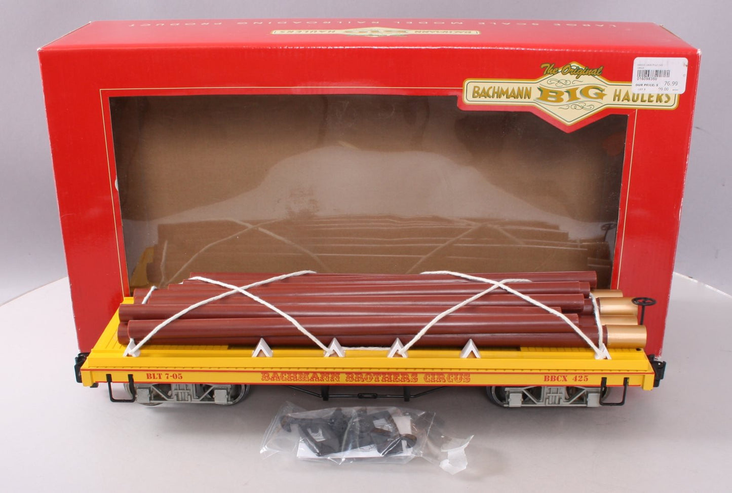 Bachmann 98380 G Scale Circus Pole Flat Car w/Metal Wheels