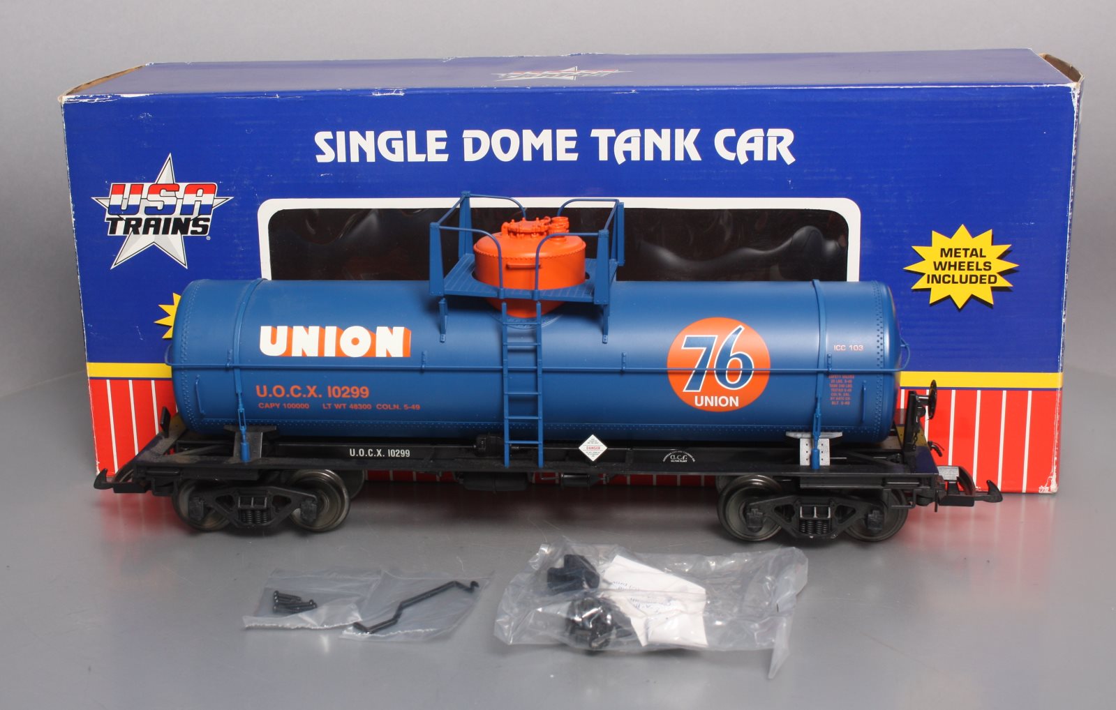 USA Trains R15121 G Union 10,000-Gallon Tank Car Blue