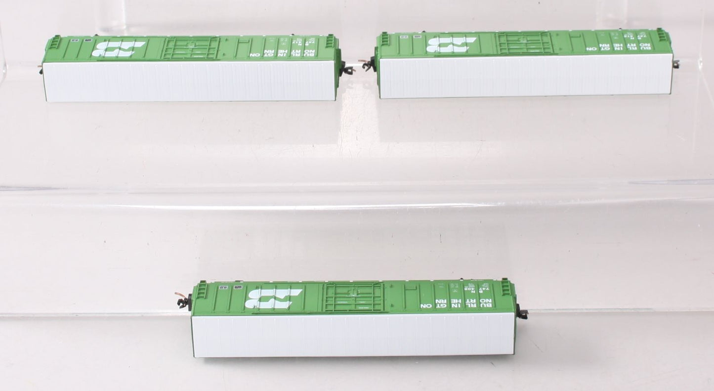 Red Caboose RN-17282 N scale Burlington Northern 62' Insulated Box Car 3-Pack LN/Box