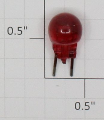 Lionel 19R 12-Volt 2-Pin Transparent Red Small Globe Light Bulb