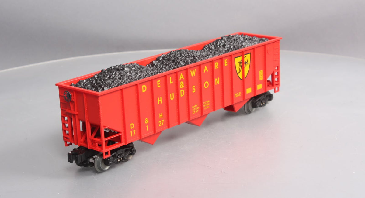 Lionel 6-17127 O Gauge Delaware & Hudson 3-Bay Hopper Car #17127 with Coal Load LN/Box