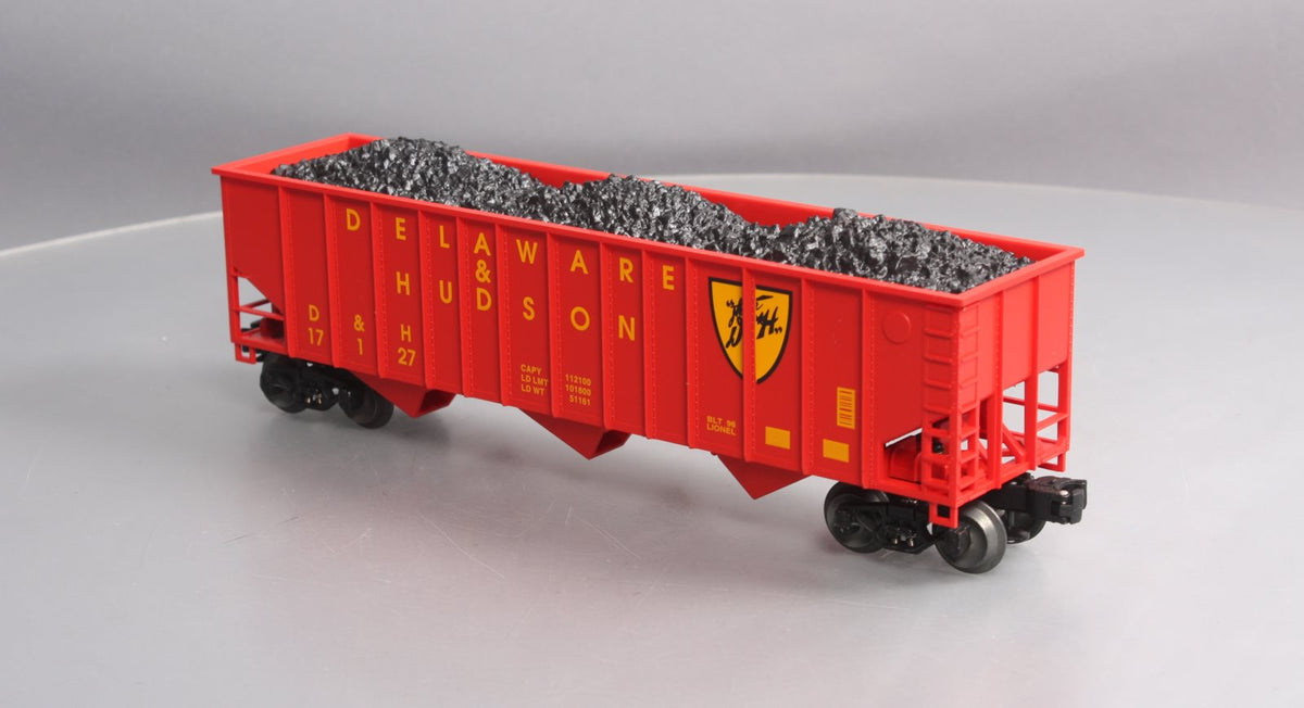 Lionel 6-17127 O Gauge Delaware & Hudson 3-Bay Hopper Car #17127 with Coal Load LN/Box