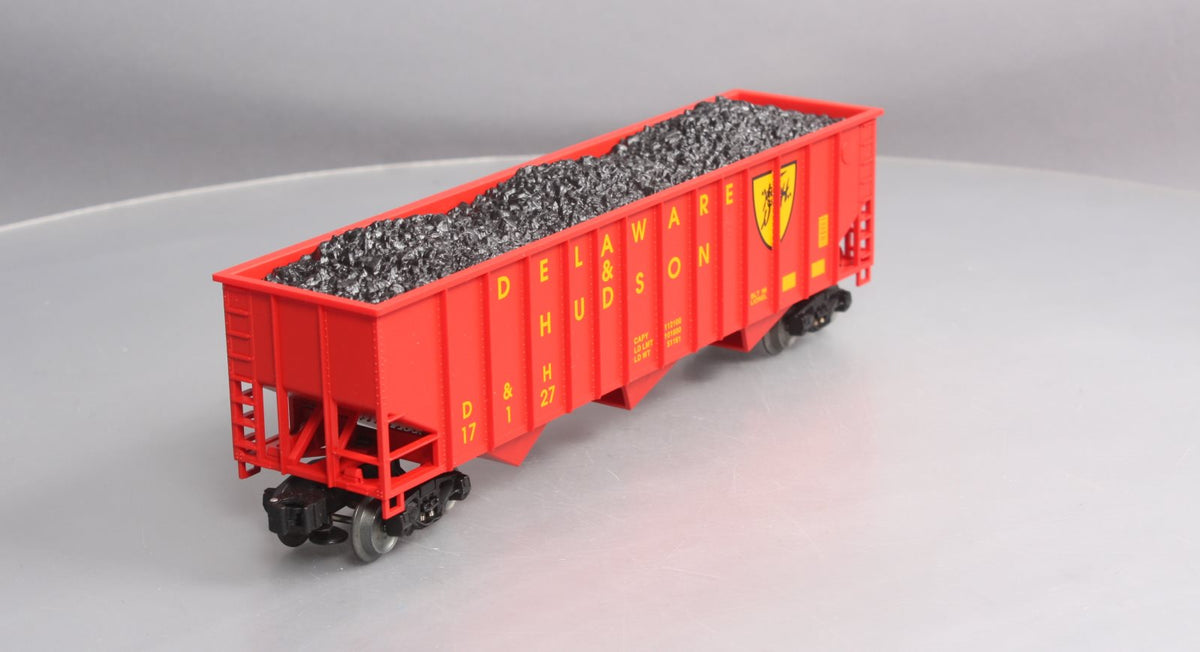 Lionel 6-17127 O Gauge Delaware & Hudson 3-Bay Hopper Car #17127 with Coal Load LN/Box