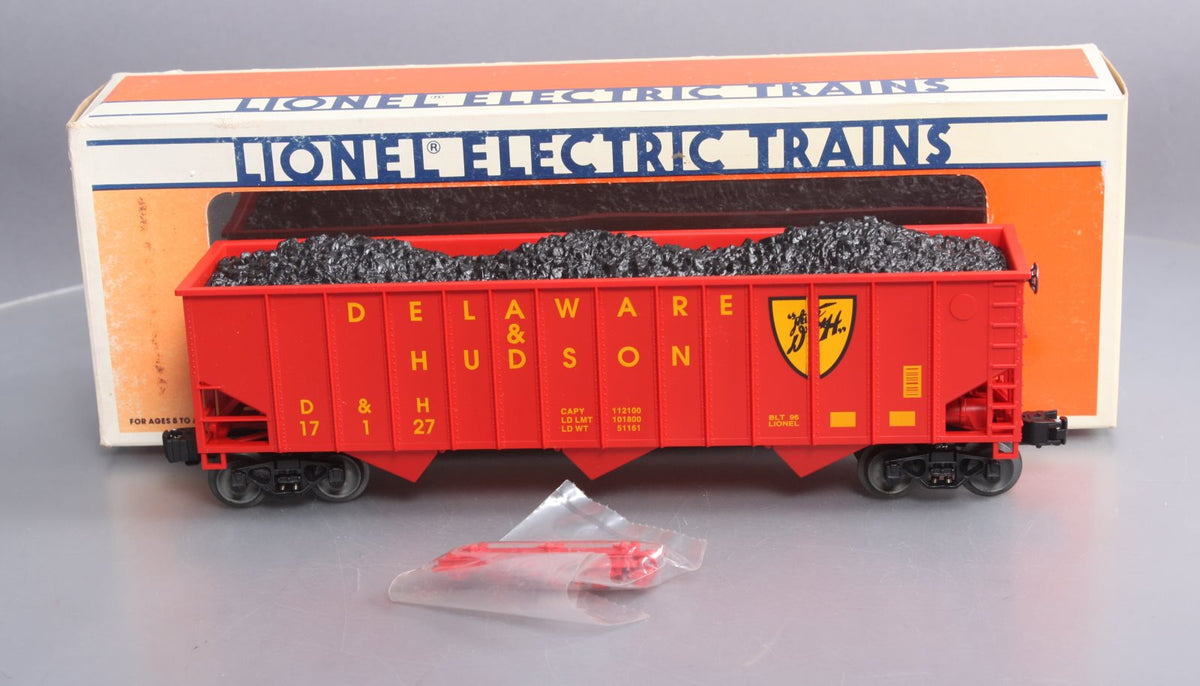 Lionel 6-17127 O Gauge Delaware & Hudson 3-Bay Hopper Car #17127 with Coal Load LN/Box