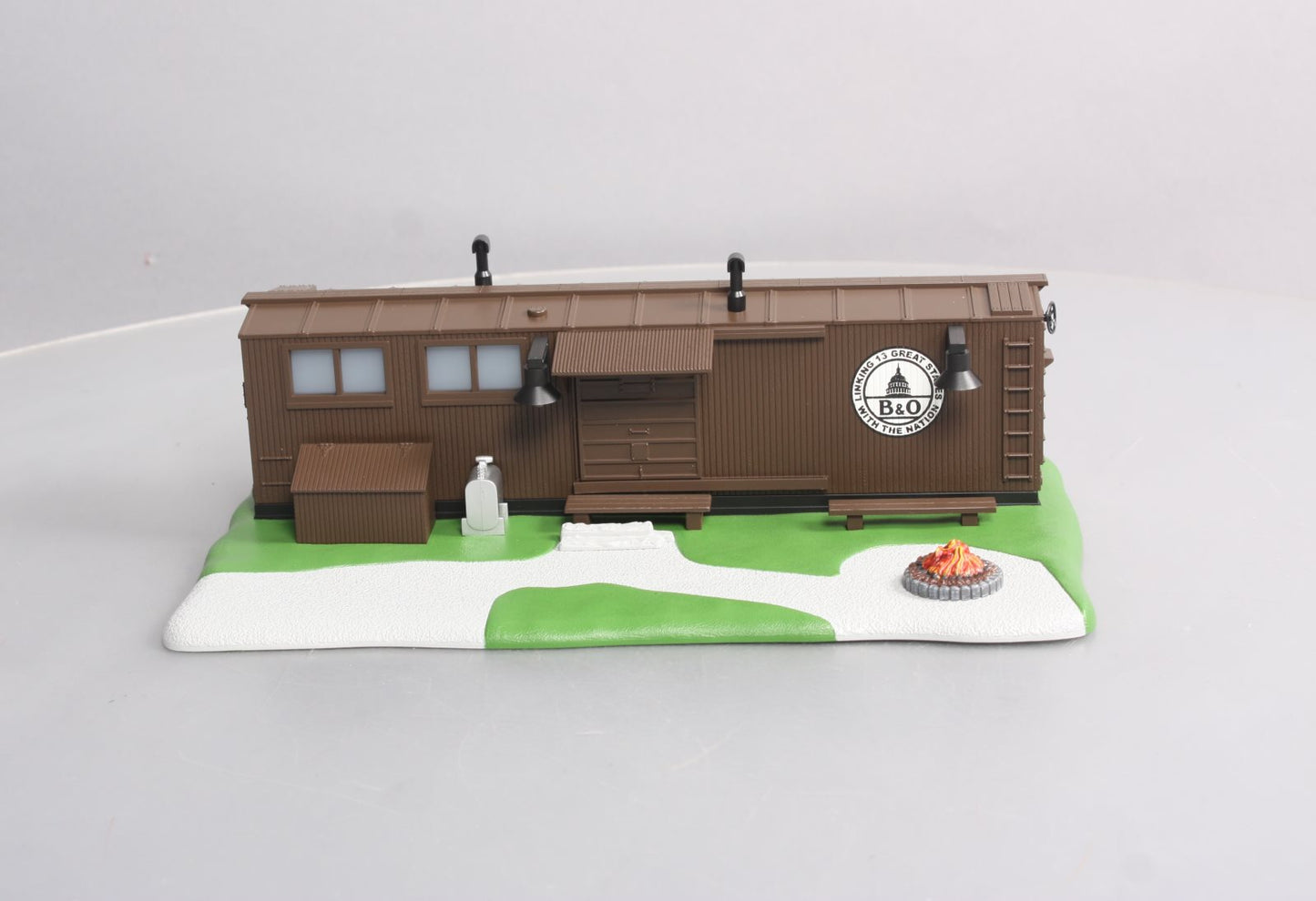 MTH 30-90012 O Brown Work Office W/ Operating Fire LN/Box