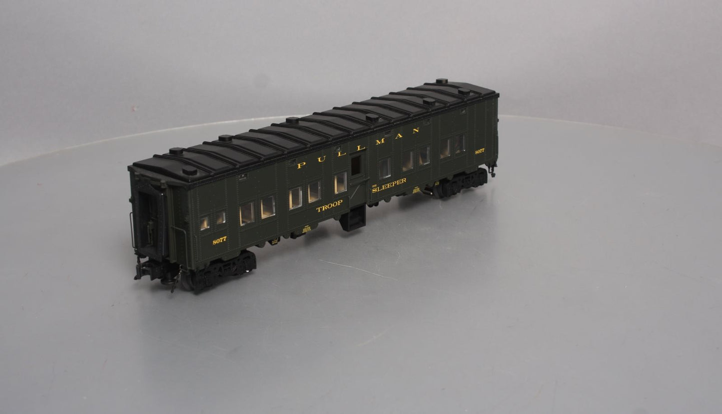 Weaver U21000LD O Gauge WW2 Pullman Troop Sleeper #8077 - 3 Rail NIB