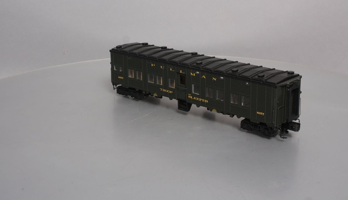 Weaver U21000LD O Gauge WW2 Pullman Troop Sleeper #8077 - 3 Rail NIB
