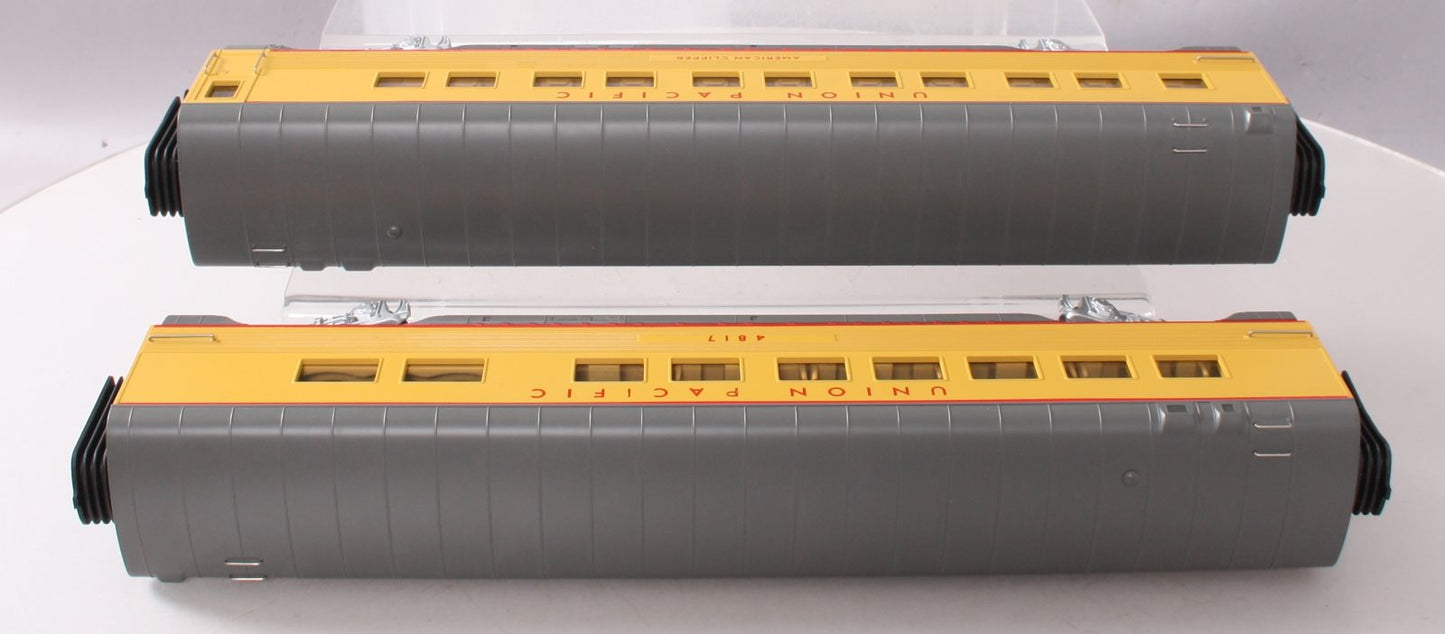 MTH 30-6722 O UP 60' Streamlined ABS Sleeper/Diner Passenger Set (Set of 2) LN/Box