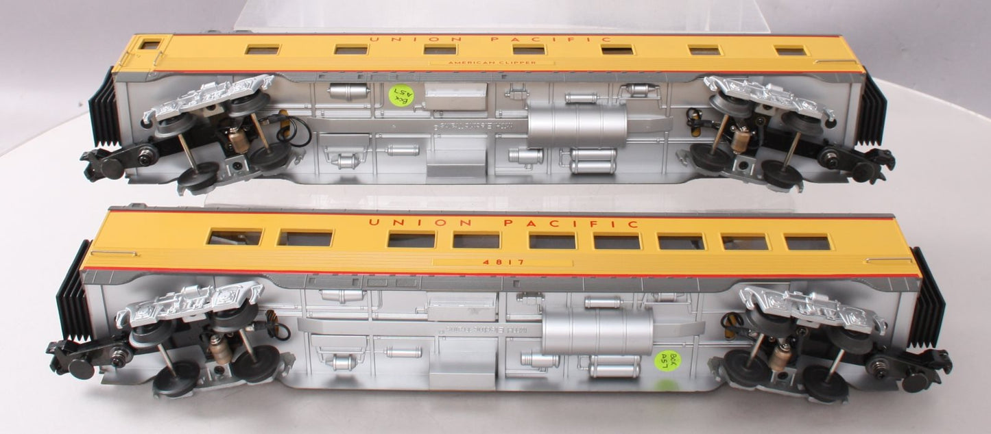 MTH 30-6722 O UP 60' Streamlined ABS Sleeper/Diner Passenger Set (Set of 2) LN/Box