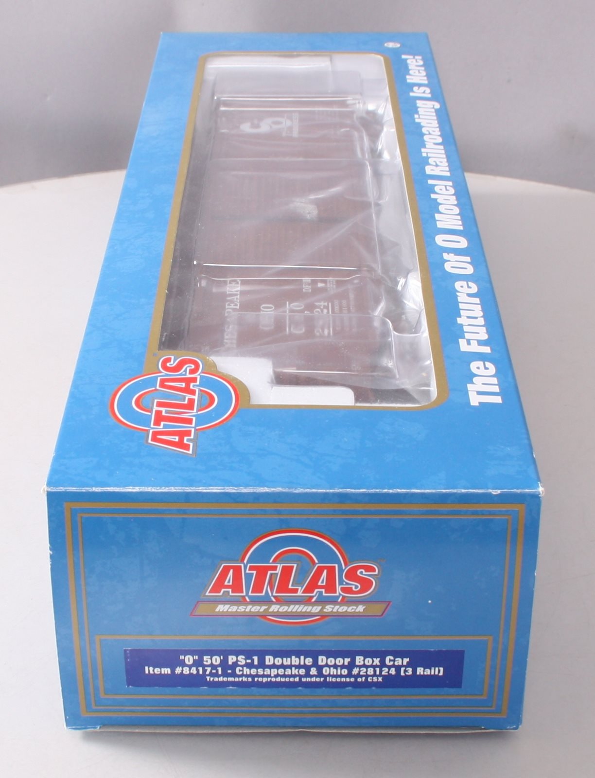 Atlas 8417-1 O Chesapeake & Ohio 50' PS-1 Double Door Boxcar #28124 (3Rail) NIB