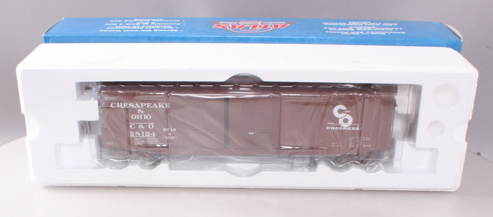 Atlas 8417-1 O Chesapeake & Ohio 50' PS-1 Double Door Boxcar #28124 (3Rail) NIB