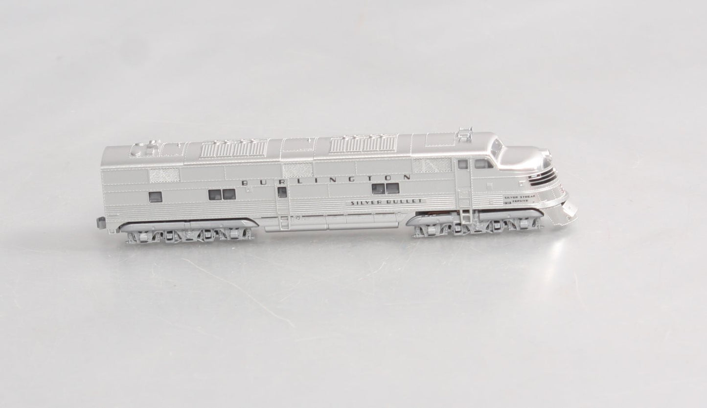 Kato 106-090 N CB&Q EMD E5A Diesel & Silver Streak Zephyr Passenger Set LN/Box