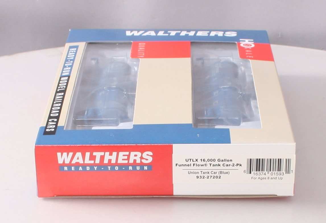 Walthers 932-27202 HO UTLX 16,000 Gallon Funnel Flow Tank Cars (Pack of 2) LN/Box