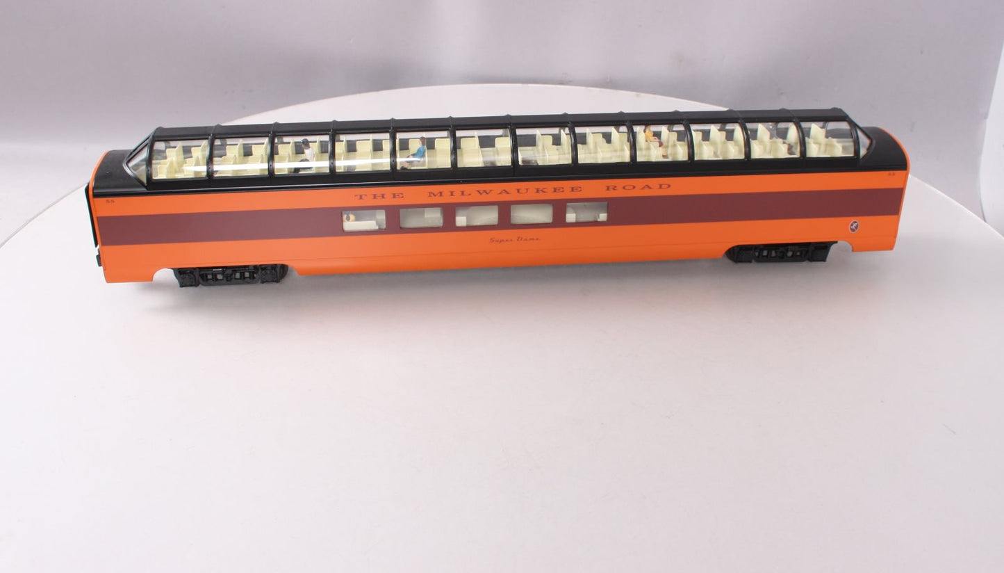 K-Line K4643-40055 O Milwaukee Road Hiawatha 21" Aluminum Super Dome Car #55 EX/Box