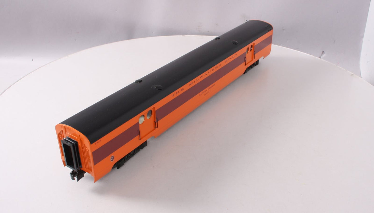K-Line K4643-41334 Milwaukee Road Hiawatha 21" Aluminum REA Baggage Car #1334 EX/Box
