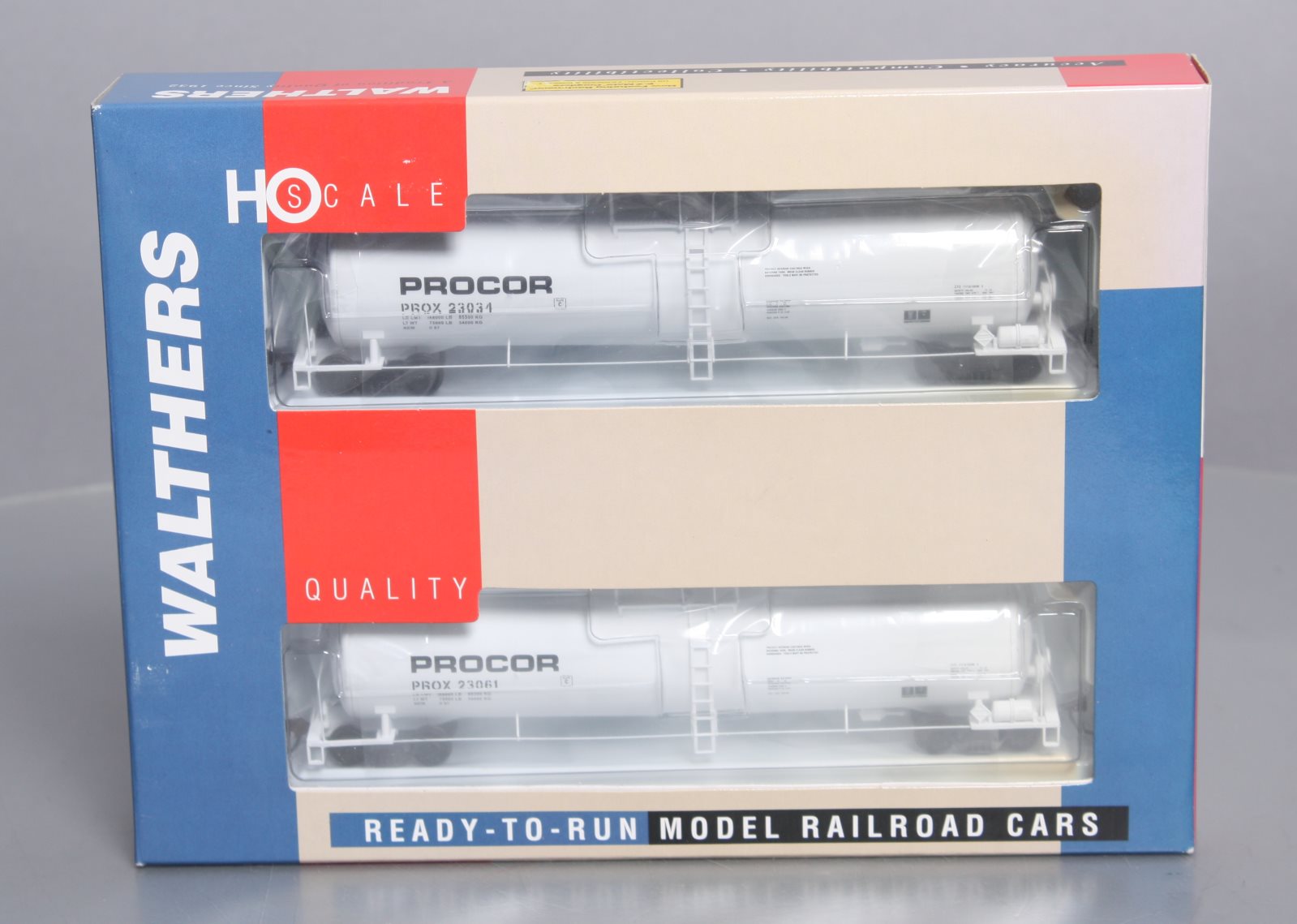 Walthers 932-27258 HO PROX 23K Gallon Funnel Flow Tank Car (Pack of 2) LN/Box