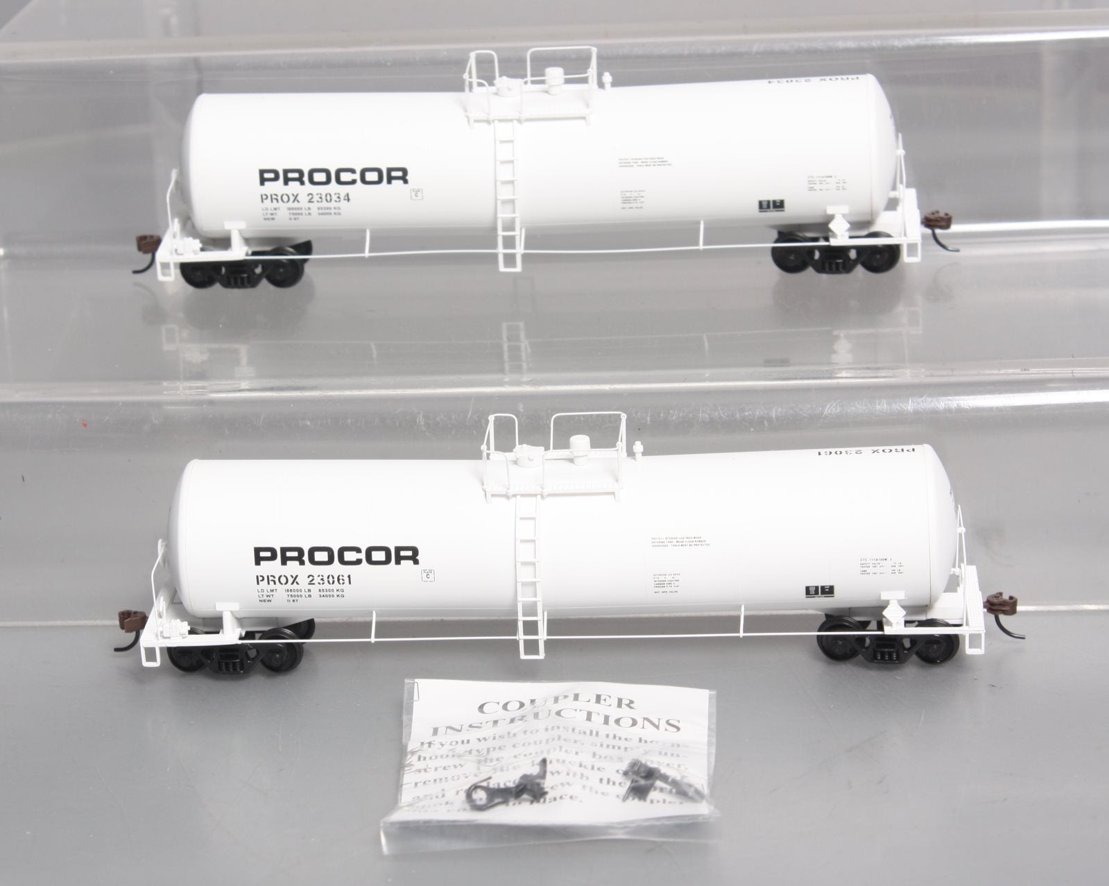 Walthers 932-27258 HO PROX 23K Gallon Funnel Flow Tank Car (Pack of 2) LN/Box