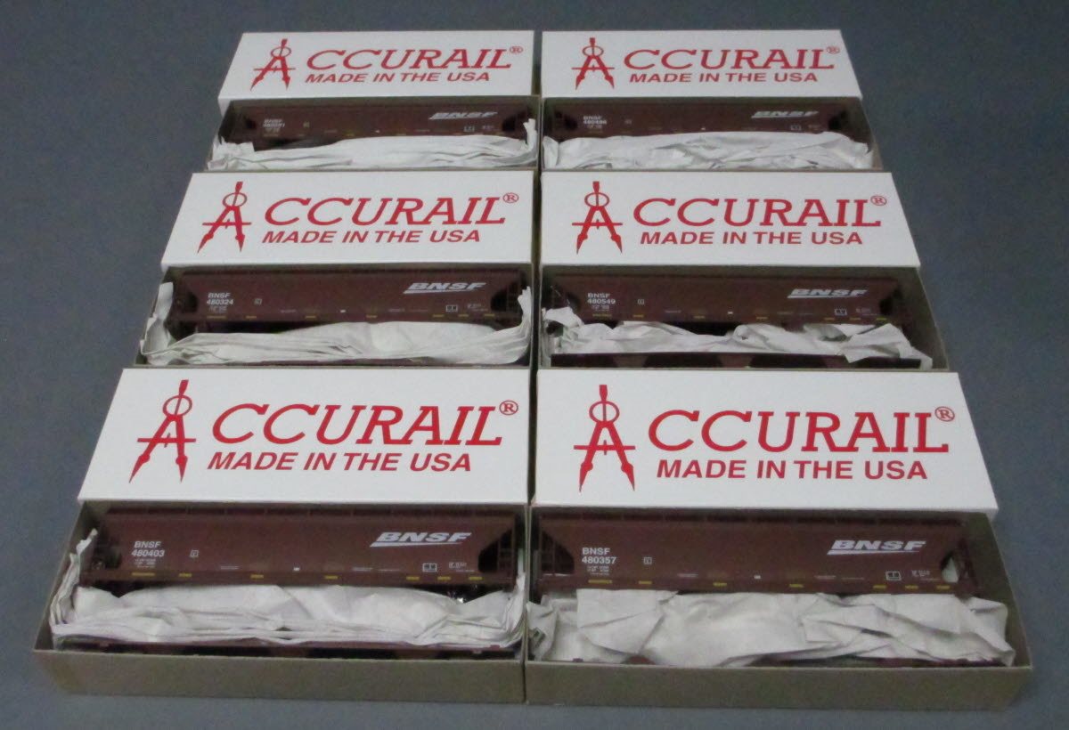 Accurail 12078 HO Burlington Northern Santa Fe ACE 3-Bay Covered Hopper (6)