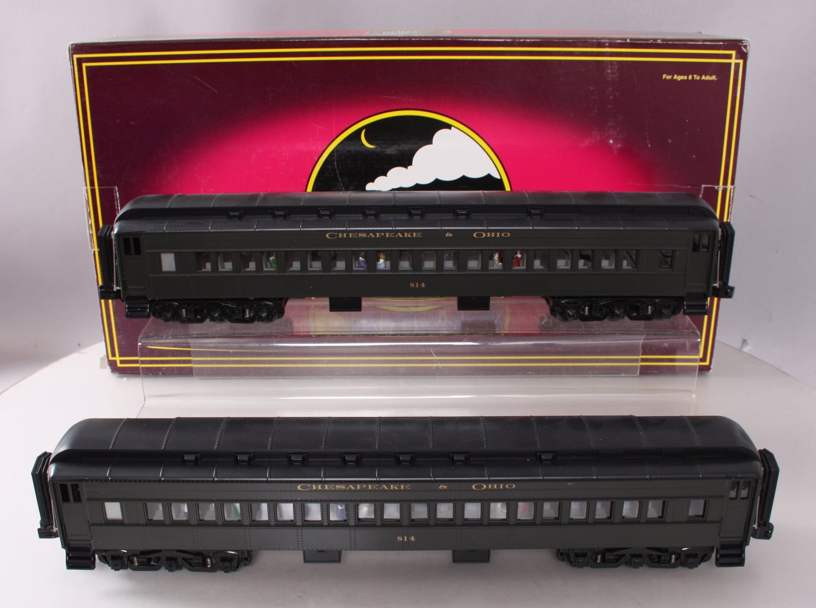 MTH 20-3260C O Gauge C&O 2-Car 70' Madison Coach Passenger Set LN/Box