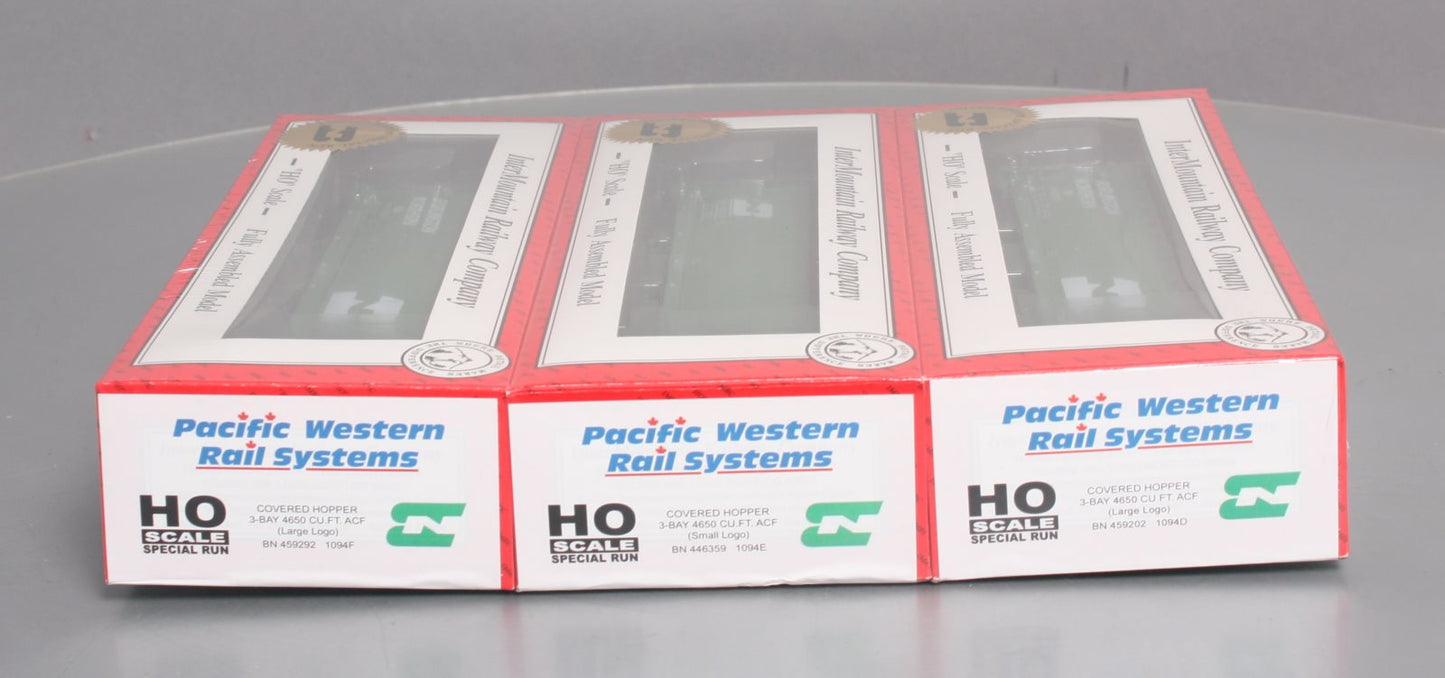 InterMountain 1094-3B Burlington Northern PWRS 3 Bay Covered Hopper (3 Pack) MT/Box