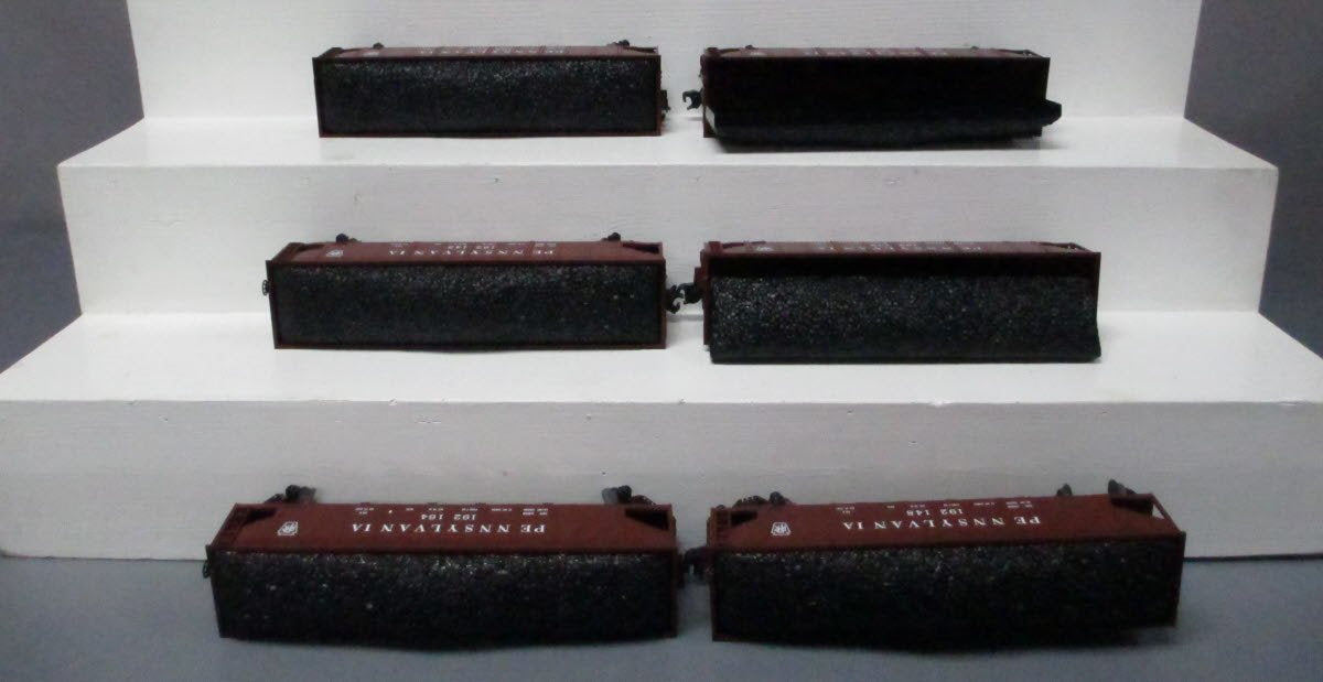 MTH 30-7530 O-Gauge Pennsylvania RailKing 4-Bay Hopper Car Set (Set of 6) EX/Box