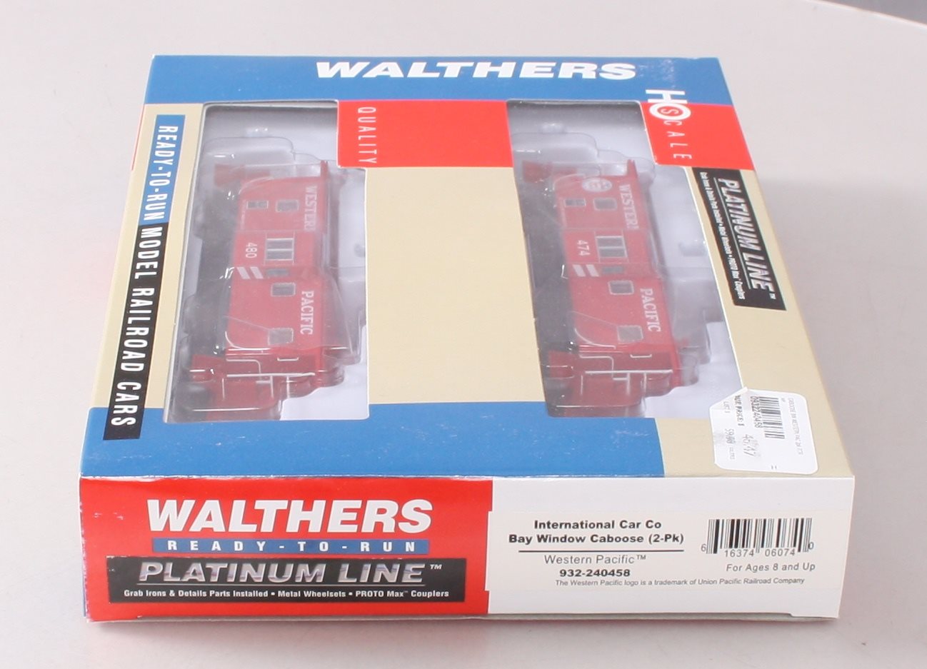 Walthers 932-240458 HO WP International Steel Bay Window Caboose (Set of 2)