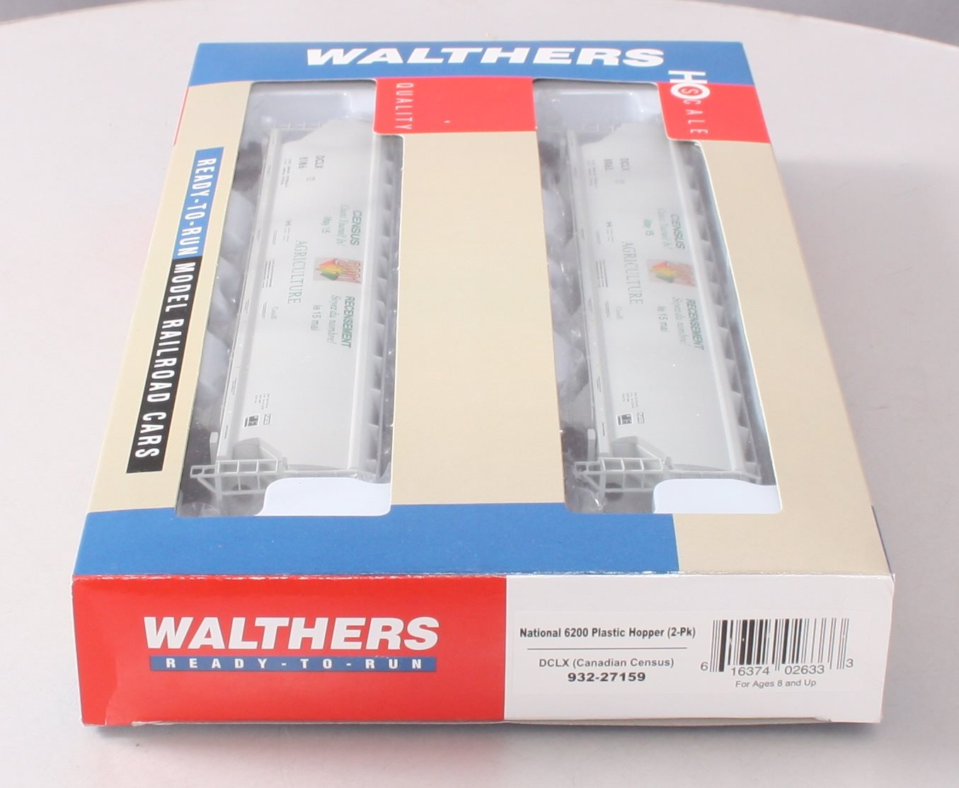 Walthers 932-27159 HO (Canadian Census) National 6200 Plastic Hopper (Pack of 2) LN/Box