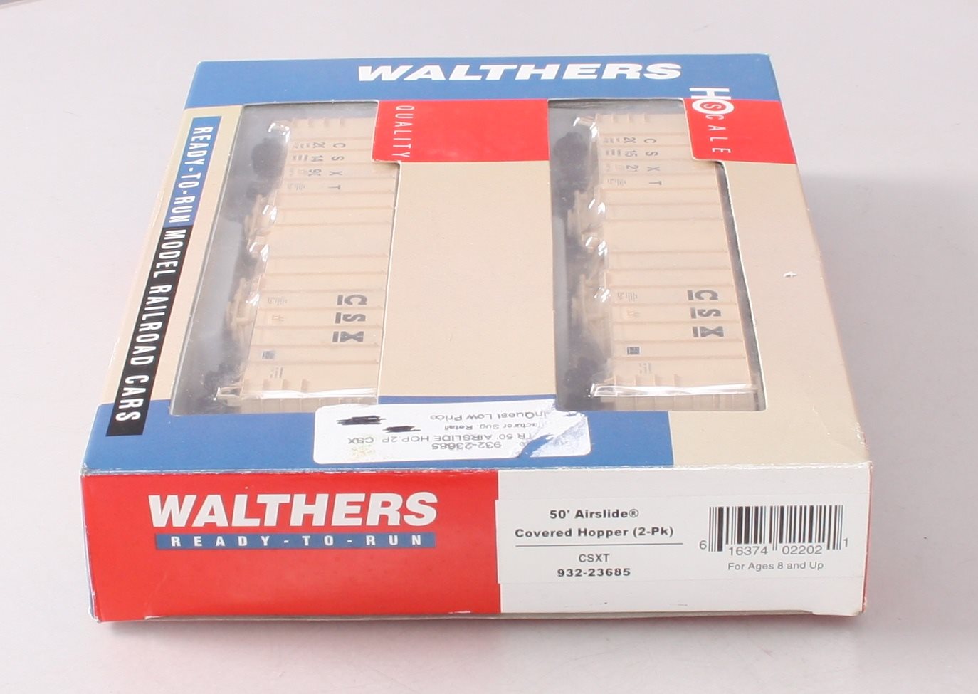 Walthers 932-23685 HO Scale CSXT 50' Airslide Covered Hoppers (2-Pack) LN/Box